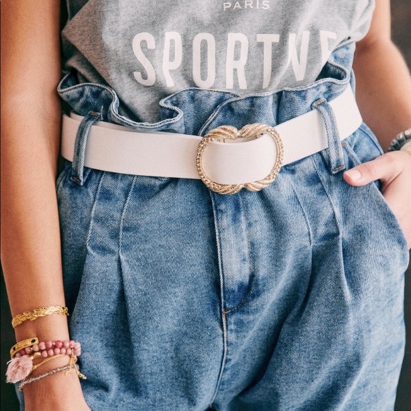 Sezane Accessories - Sezane Artemis Belt. White. 80CM.